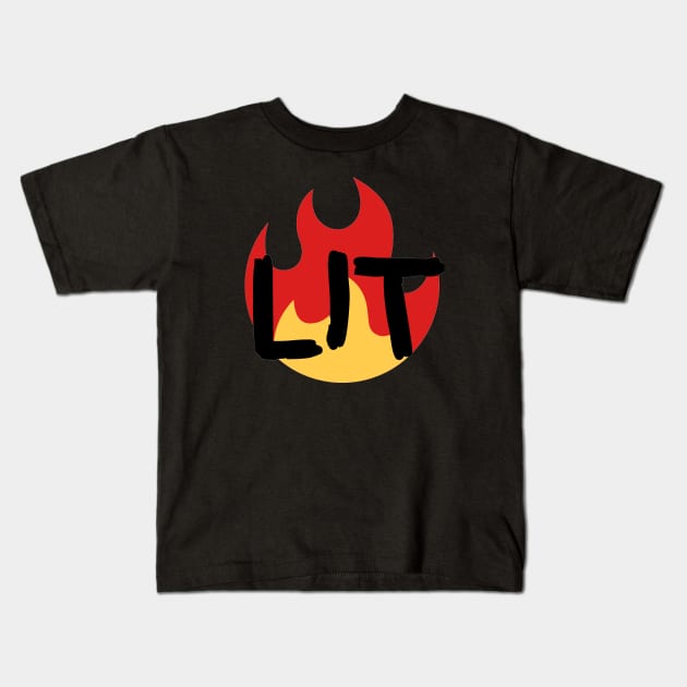 Lit on fire Kids T-Shirt by Kjbargainshop07